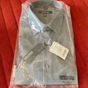 Kenneth Cole Reaction men’s button down size 17 36-37, new with tags